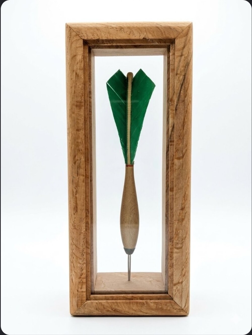 Vintage American Wooden Dart in Custom Shadow Box Display Case